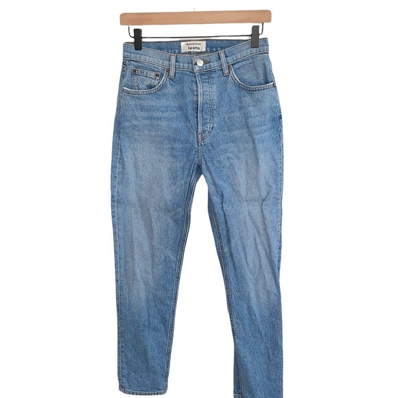 REFORMATION High Waisted Light Wash Jeans Serena High Skinny Crop Augusta - Picture 1 of 16